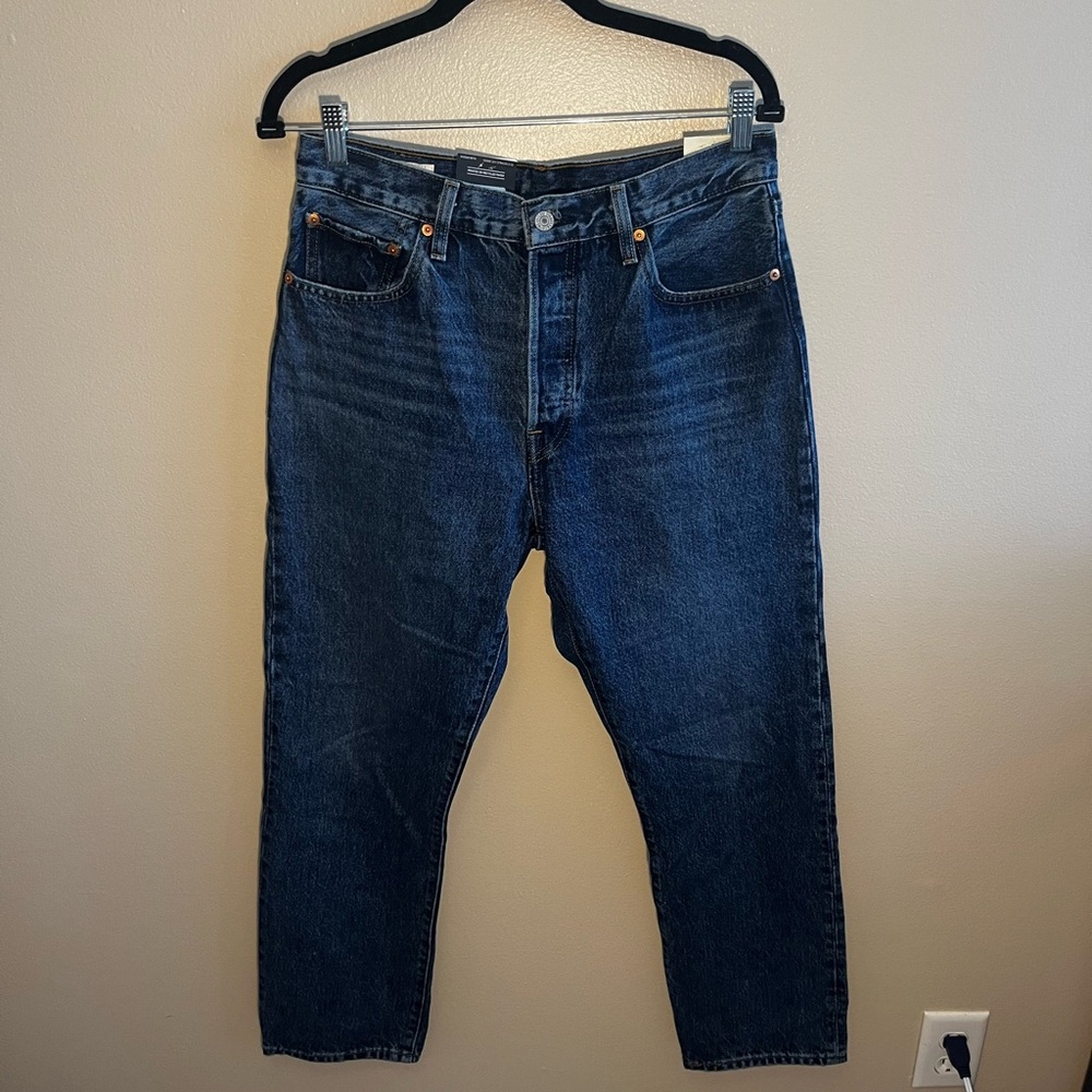 Levi’s 501 original cropped high rise jeans